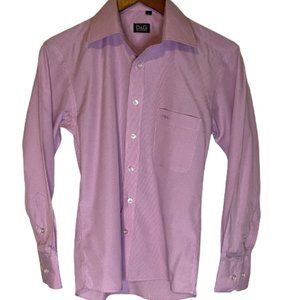 Dolce & Gabbana D&G Pink Long Sleeve Pocket Shirt
